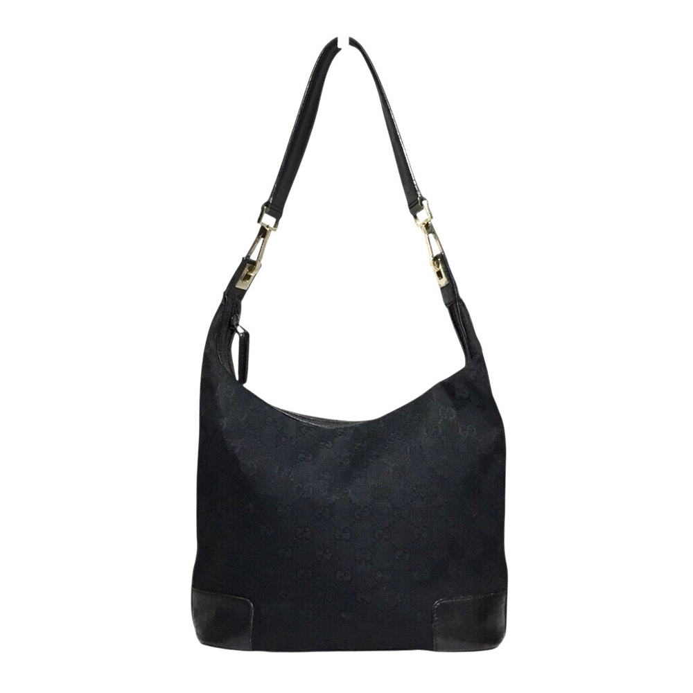 Authentic GUCCI Black Canvas Hobo Bag